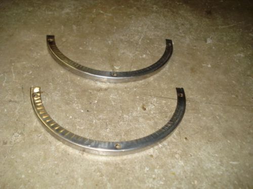 Jeep willys wagon rear arm rest trim rings stainless