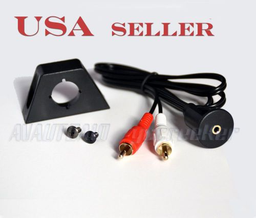 Car dashboard bicycle motorcycle flush mount 2rca to 3.5mm extension install kit