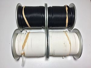 4 rolls 100&#039; feet each 14 gauge primary wire stranded 19, 2 white &amp; 2 black