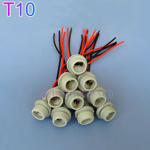 10 x t10 168 194 rubber wedge led  bulb light harness connectors wiring socket