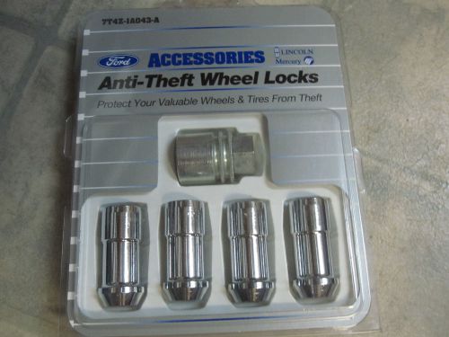 Anti theft wheel locks genuine ford accessories oem lug nut set new 7t4z-1a043-a