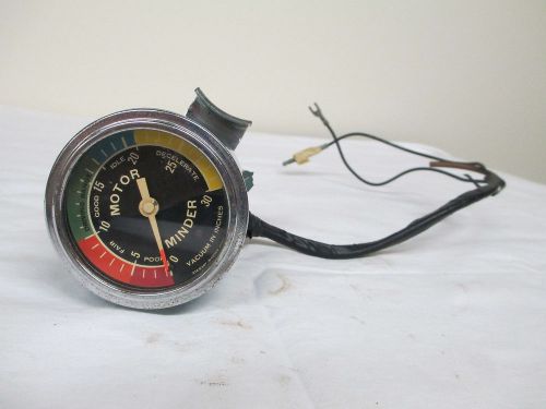Vintage stewart warner model# 417641 motor minder vacuum gauge used