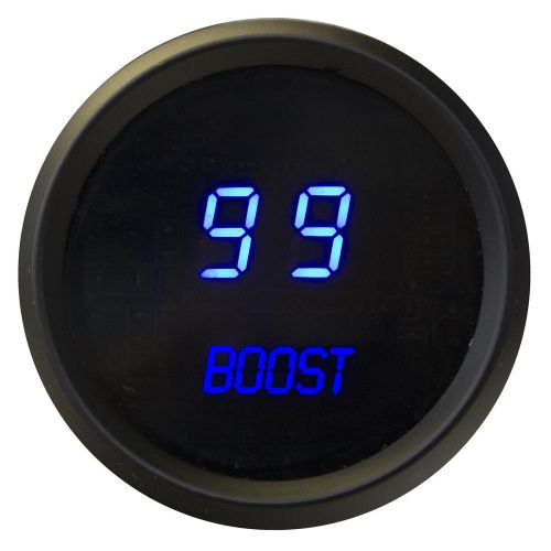 Digital boost gauge intellitronix  blue w/ black bezel 2 1/16&#034; &amp; sender usa made