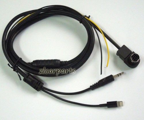 Car aux cd audio charging cable for alpine kca-121b iphone 5 5s 5c 6 6s plus