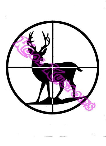 Vinyl decal sticker deer in scope...hunter...hunting...car truck window