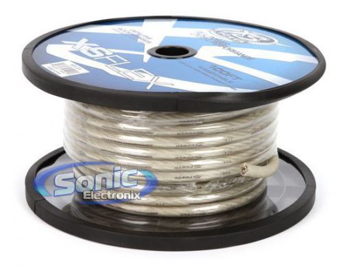 Xs power xsflex4cl-100 100ft spool 4 awg gauge 100% ofc power/ground clear cable