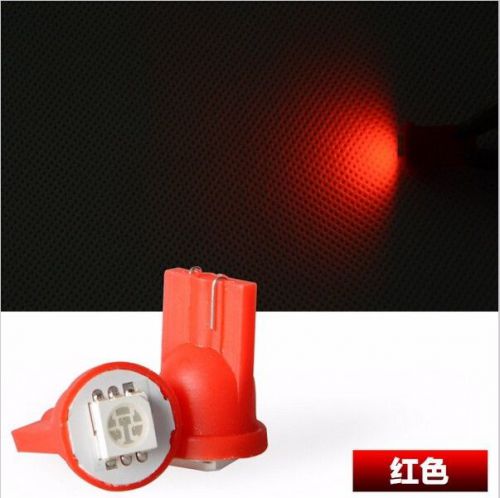 100xred t10 5050 1 smd wedge light bulbs white red amber blue instrument light