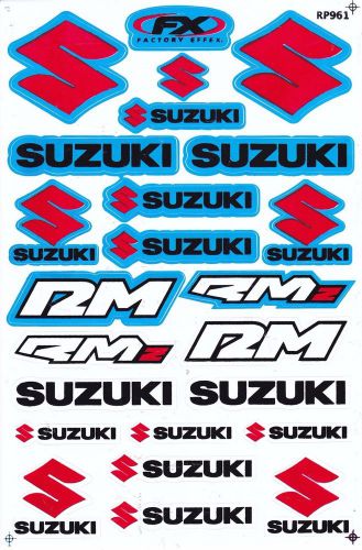 1 sheet suzuki motocross motorcycle atv enduro bike racing decal sticker sk154