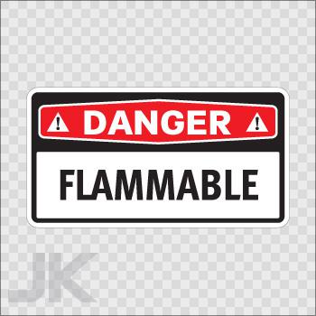 Decal stickers sign signs warning danger caution flammable area fire 0500 z4294