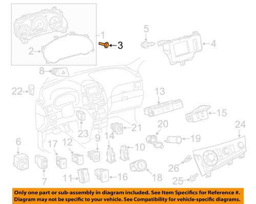 Toyota oem 05-16 sienna cluster switches-cluster lens screw 90163a0002