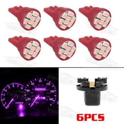 6 pc192 t10 5655006 pink led smd 16mm light car vehicle gauge lamp for gm