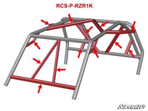 Polaris rzr 1000 weld-in cage support kit