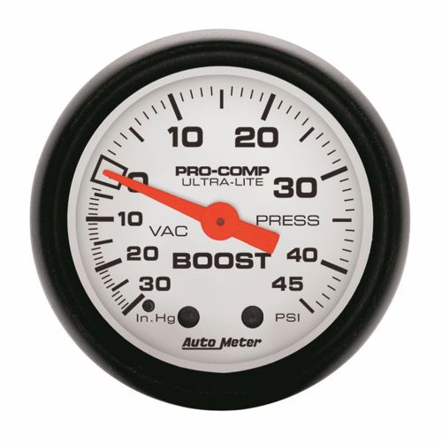 Autometer 30 in. hg/45 psi phantom analog boost/vacuum gauge * 5708 *