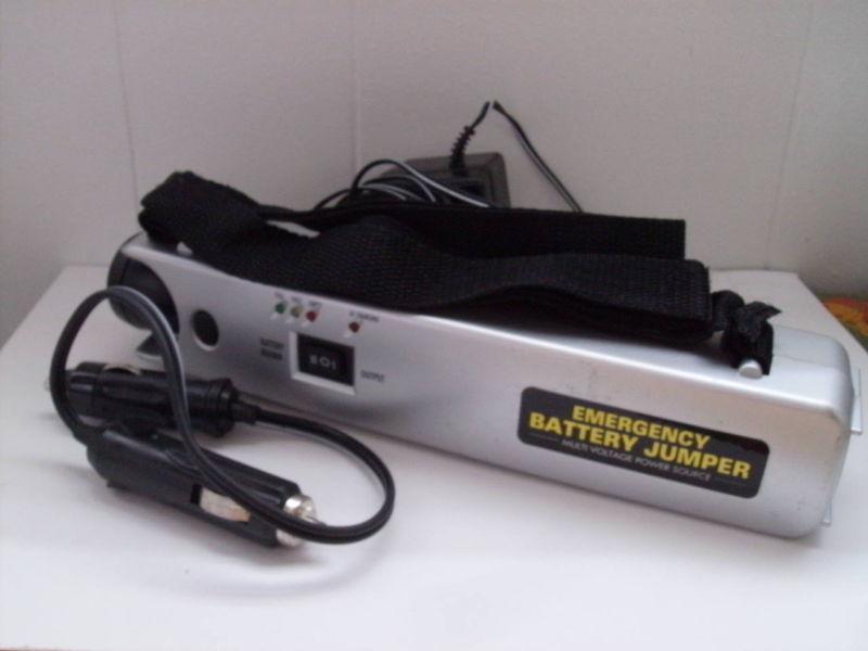 Portable battery booster car jump starter w/flashlight