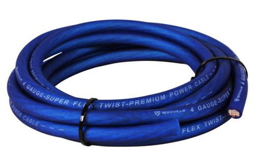 Rockville r4g150-blue 4 awg gauge 4 ft car amp ground installation wire