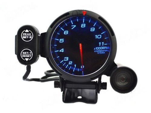 3 3/4&#034; adjustable 2-color led auto tachometer meter gauge 11000 rpm shift light