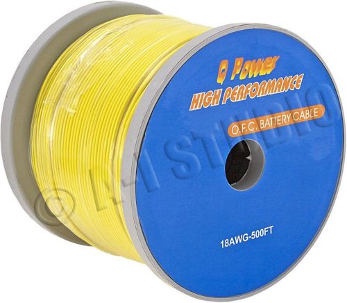 Q-power 18awg rc spool yel 500ft remote  cable wire 500 feet 18 awg gauge yellow