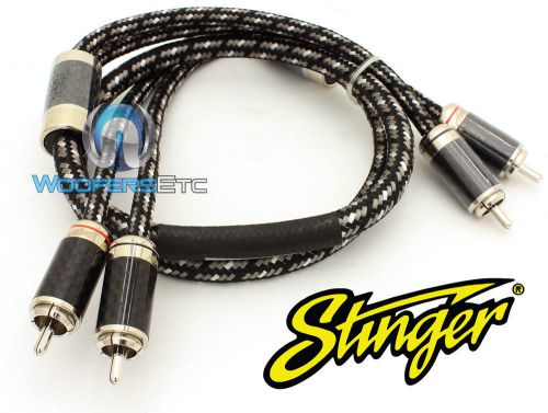 Stinger si923 pro 2-channel 3ft male pure silver rca 9000 interconnect cable new