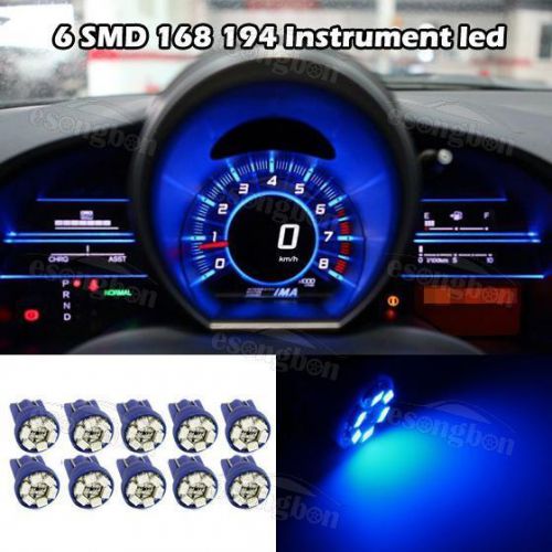 10x t10 194 w5w blue led car motorcycle dome instrument dash lights/bulbs/lamps