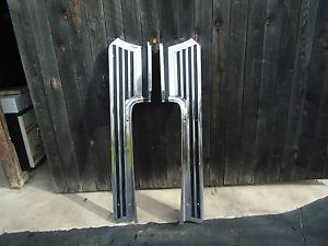 1953-1956 ford truck f-100 f-250 running boards steps vintage steel chrome plate