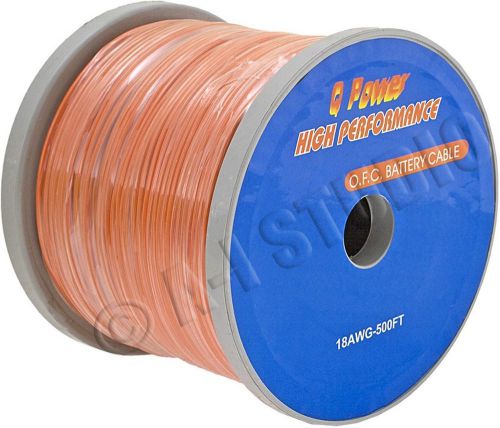 Q-power 18awg rc spool org 500ft remote  cable wire 500 feet 18 awg gauge orange