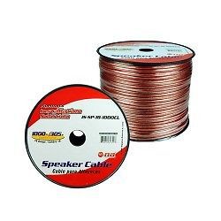 Pipeman&#039;s 18 gauge speaker cable 1000ft clear jacket audiopipe issp181000cl wire