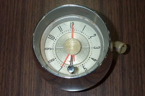 1960 thunderbird clock  &amp; bezel original