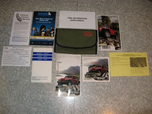 2011 jeep  wrangler user guide owner&#039;s manual set &amp; case *oem*