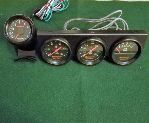 Sunpro sport triple gauge and tachometer set 2 5/8&#034;
