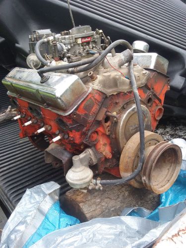 350 rebuilt chevy small block engine # 3970010 with edlebrock intake manifold