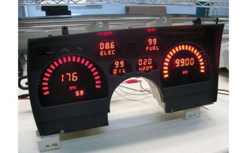 Camaro led digital gauge dash panel for 91-92   intellitronix  red !
