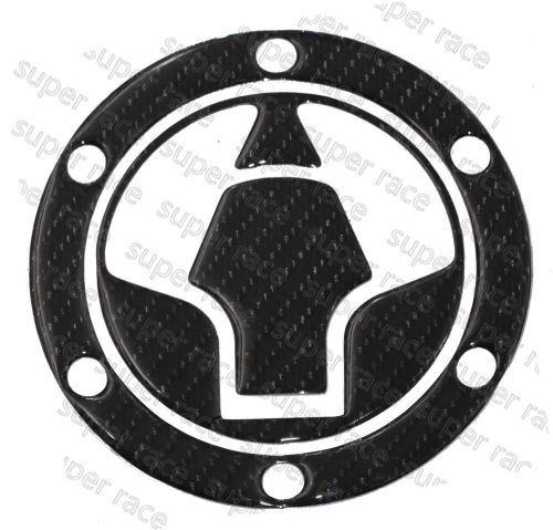 3d carbon fiber gas cap tank cover pad sticker for kawasaki ninja 250r 2008-2012