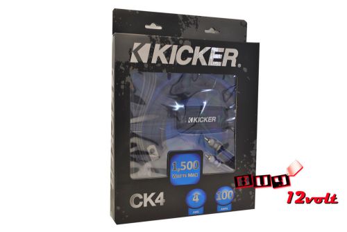 Kicker ck4 complete 4gauge amp kit + 2channel patch cable and speaker wire