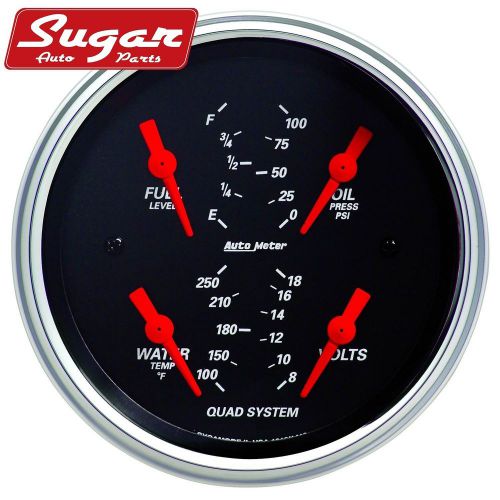 Autometer 1412 designer black quad gauge