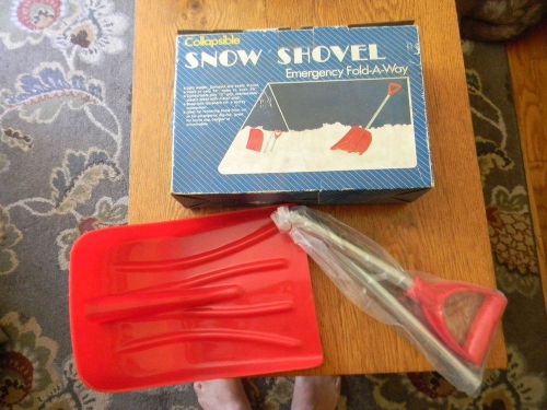 Collapsible aluminum snow shovel  emergency fold-a-way car camper rv snowmobile