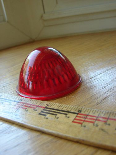 1950s red glass tail light cover- bl 25 dc- 2 1/2&#034; across