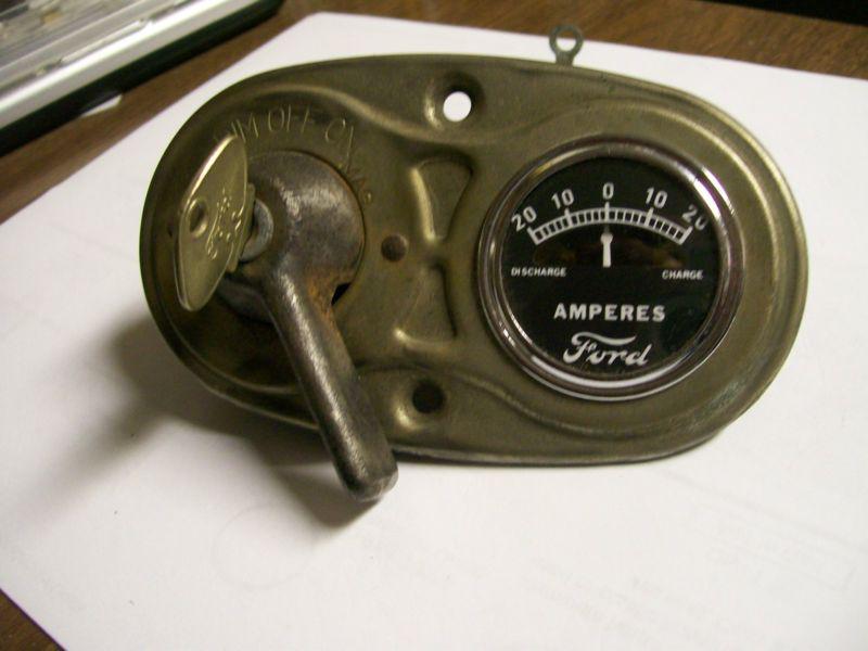 1926 1927 ford model a  t ignition switch & amp gauge & panel