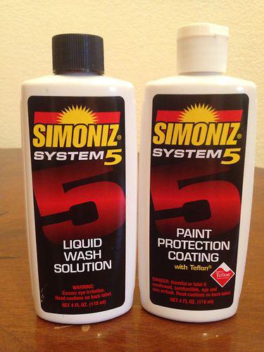 Simoniz system 5  wash solution & paint protection coating  4 oz ea. ~ships free