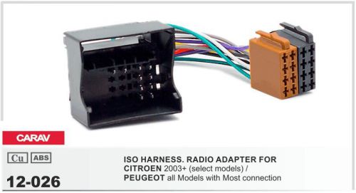 Carav 12-026 iso harness adapter for car audio citroen 2003+ / peugeot