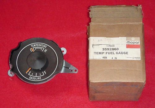 Nos 1975 charger cordoba fury coronet gas gasoline fuel temperature gauge mopar