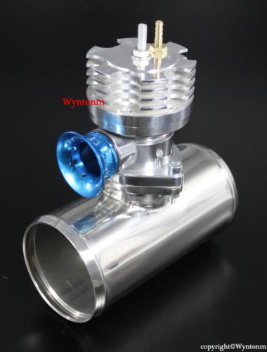 Turbo bov blow off  valve + 2.5" od stainless steel adapter charge pipe silver