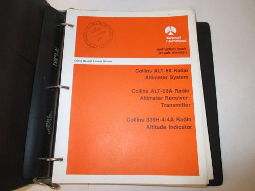 Collins alt-50 alt-50a altimeter 339h-4/4a indicator maintenance service manual