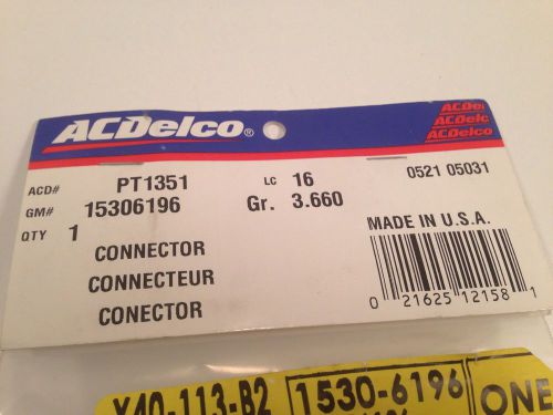 Acdelco pt1351 gm 15306196 pump connector