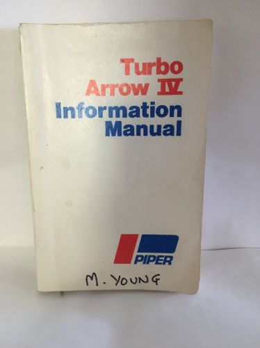 Piper turbo arrow iv information manual