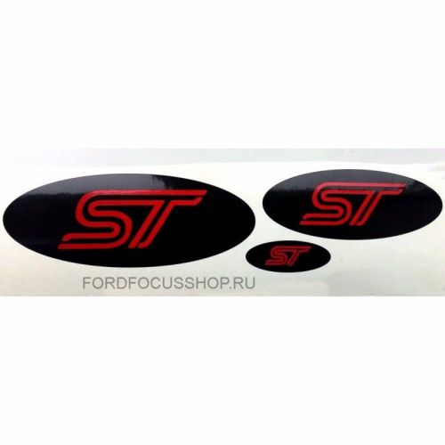 2012-2014 ford focus 3 oval emblem decal sticker set st logo style