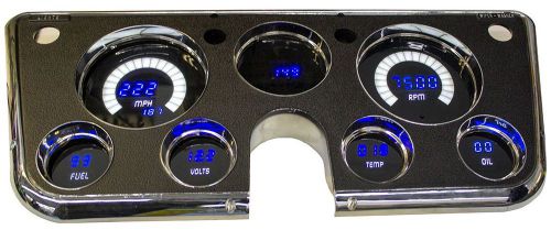 67-72 chevy gmc truck digital dash instrument cluster gauges blue and white leds