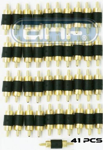 41 pack rca splice adapter male to male gold - ships today!