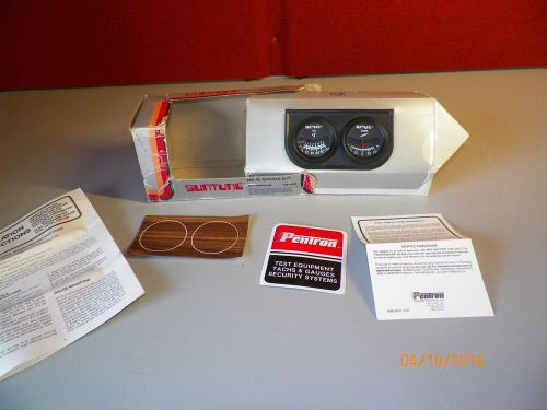 1985 suntune dual ratrod  gauge kit oil &amp; amps  by pentron cp 7993
