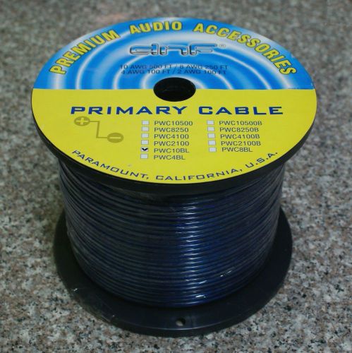 100% ofc blue power cable 10 gauge 500 ft - same day shipping!