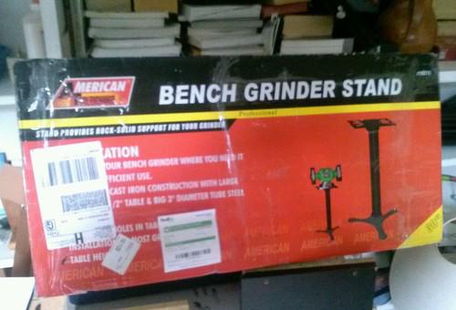 Bench grinder stand